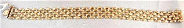 14K Gold Ladies Panther Chain Bracelet .49 Troy Ounces
