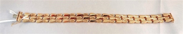 14K Solid Gold Panther Style Bracelet .44 Troy Ounces