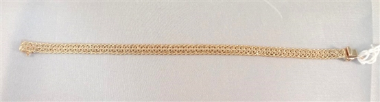 18K Solid Gold Rope Pattern Bracelet .25 Troy Ounces