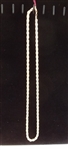 14K Gold Rope Chain Necklace 18" long, total weight .32 troy ounces