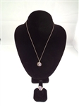 10K Gold Pendant, Necklace, Ring Set Purple Cabochon Total Weight .48 Troy Ounces
