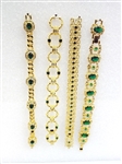(4) Jacqueline Bouvier Kennedy Camrose and Kross Gold Tone Tennis Bracelets