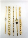 Jacqueline Bouvier Kennedy Camrose and Kross (5) Gold Tone Bracelets