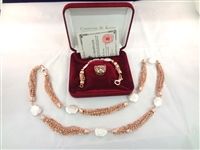 Jacqueline Bouvier Kennedy Camrose and Kross Necklace, Bracelet, Ring Matching Set New in Box