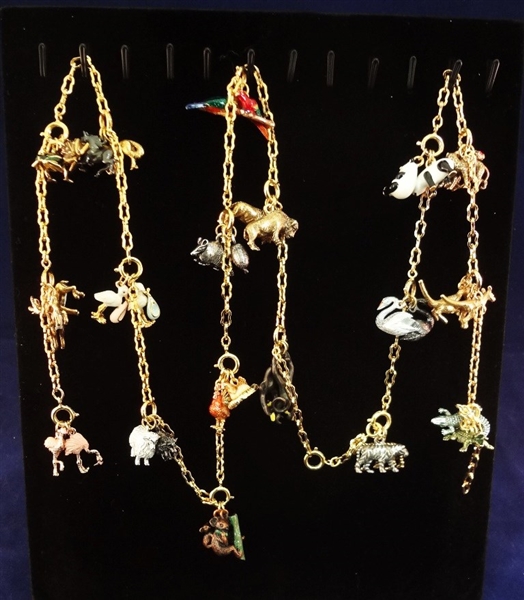 Joan Rivers Noahs Ark Necklace 18 Pairs Animals: 36 Total