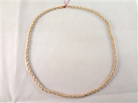 14K Gold Rope Chain Necklace 18" Long, .32 Troy Ounces