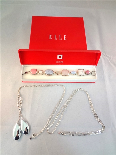 Elle MacPherson Sterling Silver (2) Necklaces, (1) Bracelet