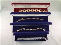 (4) Jacqueline Bouvier Kennedy Camrose and Kross Bracelets New in Boxes