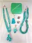 Sincerely Southwest Sterling Silver Jewelry Group: (2) Necklaces, (2) Pendants, (2) Rings