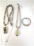 (2) Carolyn Pollack Solid Sterling Silver Necklace and Pendant Sets