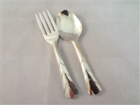 Web Sterling Silver Baby Fork and Spoon Set