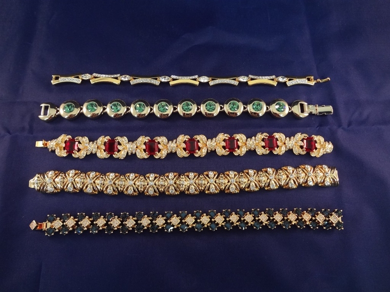 (5) Nolan Miller Vintage Costume Bracelets
