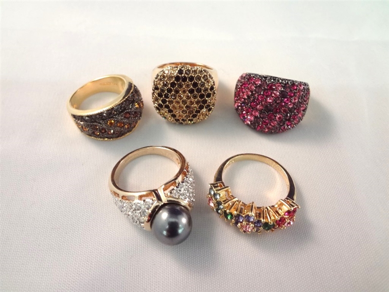 Joan Rivers (5) Cocktail Chunky Rings 