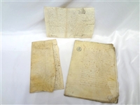 (3) 17th Century French Documents Revenues, Order of Malta
