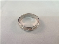 14k White Gold Mens Ring Size 12.75 Wave Design 6.4 Grams