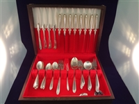 1941 Towle "Silver Flutes" Sterling Silver Flatware 58 Pieces