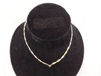 14k Gold Intertwined Herringbone Necklace