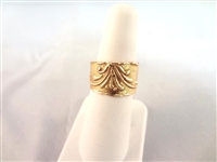 14k Gold Open Back Ring Made in Italy Size 6