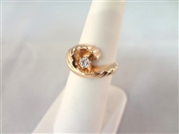 14k Gold and Diamond Ring Size 5.25