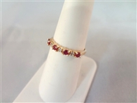 14k Gold and Ruby Ring Size 6.75