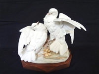 Cybis Turtle Doves of Peace Sculpture Figural Group