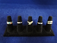 (5) Carolyn Pollack Sterling Silver Turquoise Rings