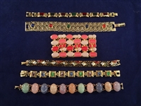 (6) Joan Rivers Costume Bracelets in Gold Tone
