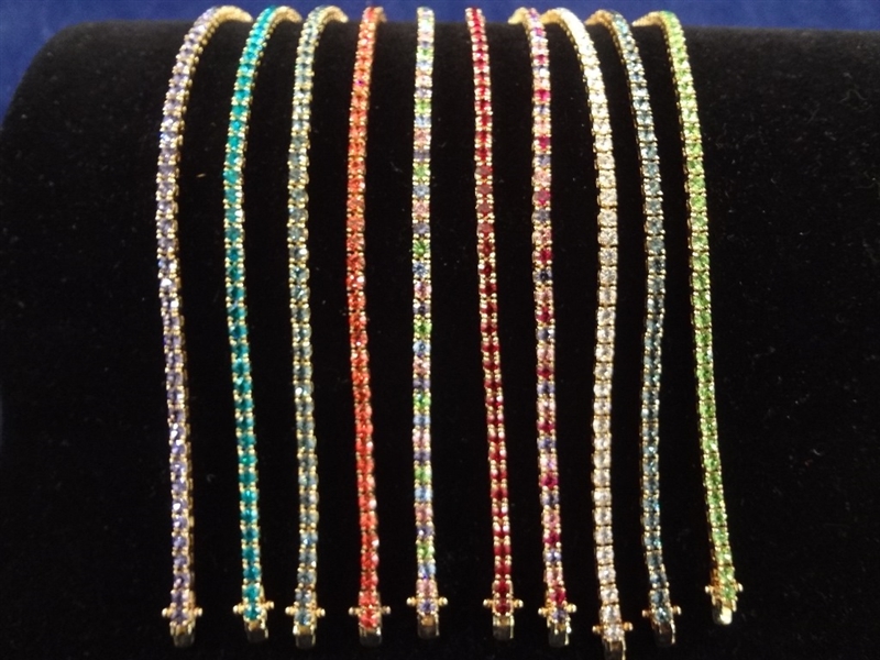 (10) Joan Rivers Tennis Bracelets with MultiColor Stones