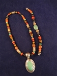 Carolyn Pollack Sterling Silver and Multi Color Stone Necklace, Drop Pendant, Bracelet