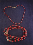 Carolyn Pollack Sterling Silver Coral Necklaces (3)