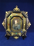 Ida Calzolari Oil on Board Portrait Painting Ornate Frame