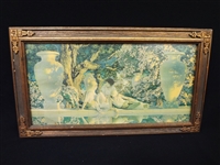 Maxfield Parrish "Garden of Allah" Lithograph Art Deco Frame