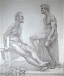 Vitally Grigoryev (Russian, b. 1957)2 Semi Nude Men