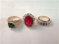 Jacqueline Bouvier Kennedy Camrose and Kross (3) Cocktail Rings