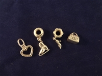 (3) Pandora Sterling Silver Dangle Ring Charms