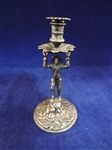 1775 Jonathan Gould London Sterling Silver Tea Figural Candle Stick