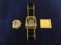 14k Gold Longines Wittnauer Diamond Imperial 1960s Mens Dress Watch