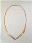 14k Gold Choker Necklace 12.2 Grams