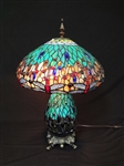 Dragonfly Stained Glass Lamp Shade and Base