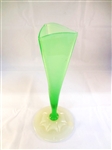 Steuben Glass Works c.1930 Jade Green Trumpet Vase