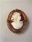 10k Gold Victorian Cameo Set in High Filigree Wire Work