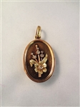 10k Gold Diamond Victorian Mourning Locket/Pendant