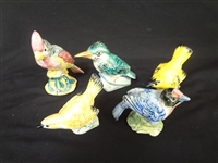 (5) Stangl Pottery Birds: Warbler, Kingfisher, Cardinal, Others
