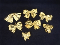 (7) Sterling Silver Bow Brooches/Pendants