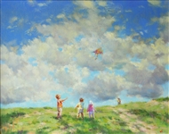 Nikolai Kozlenko (Russian 1952-2017) Oil on Canvas "Kite" 