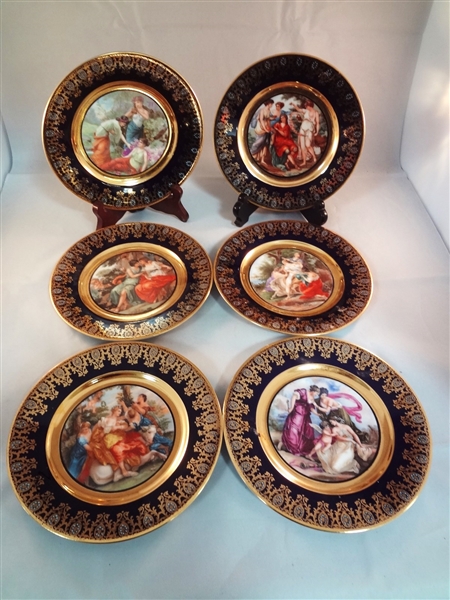 (6) Schlaggenwald Czech Porcelain Portrait Plates
