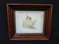 Lloyd Ostendorf Signed Lithograph A. Lincoln Deep Well Frame