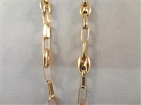 14k Yellow Gold Necklace Wide Link Chain