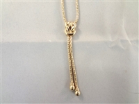 14k Yellow Gold Drop Dangle Necklace