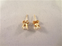 14k Gold .25 Carat Diamond Post Earrings